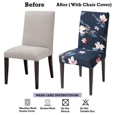 Stretchable Chair Covers, Lotus Blue - Trendize